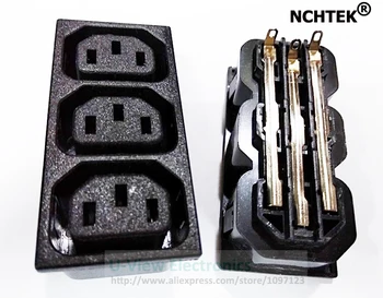 

NCHTEK 10A 250V Three In One IEC 320 C13 3Pin Female UPS Power Outlet INLET AC Industrial Power Socket/Free DHL Shipping/100PCS