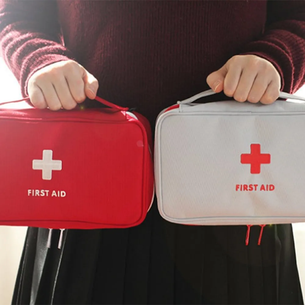 Portable Household Medicine Bag Multi-Layer Empty First Aid Pouch Bag Outdoor Car Bag Travel Rescue Bag For Emergency Case