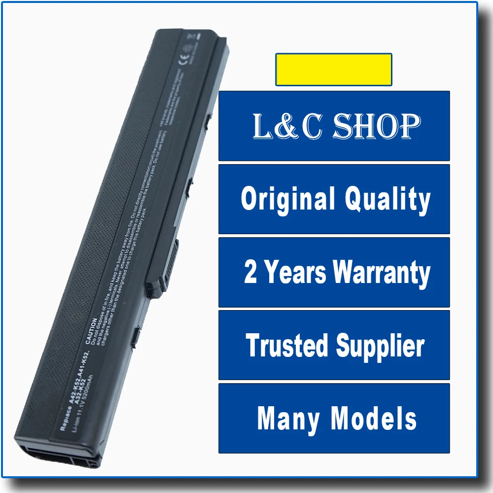 

Notebook Laptop Battery Pack Replacement for Asus Series P52F-SO033X P52F-SO034X P52J P52JC P62 P82 PR067 PR08C Pro50VL Pro51