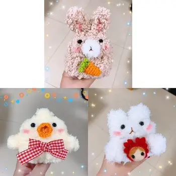 

1PC Soft Knitting Woven Headphone Case Cute Animal Protective Cover for Airpods Pro