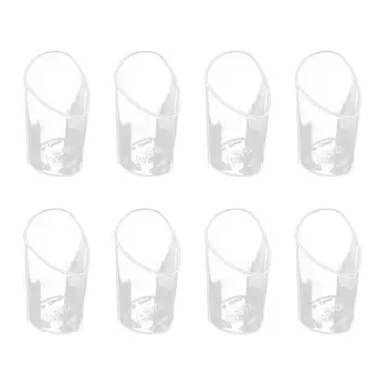 

10PCS Plastic Slanted Mini Clear Pudding Cups Clear Dessert Cups for Ice Cream Jelly