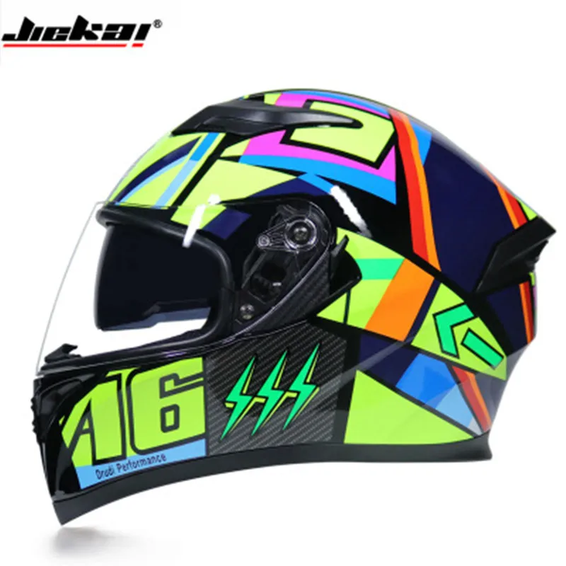 Capacete, мотоциклетный шлем Jiekai 316 с двойными линзами, мотоциклетный шлем для бега по пересеченной местности, полнолицевой шлем, шлем для мотокросса - Цвет: Design 5