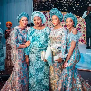 

Latest Wholesale Luxury Italian French Guinea Jacquard Brocade Embroidered Tulle Lace Fabric in Nigeria for Wedding Party Dress