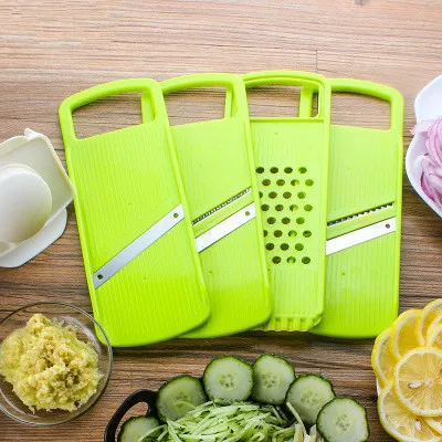 

Multifunctional Vegetable Slicer Mandoline Spiralizer Peeler Cheese Grater With Food Pusher Protector Professional Kitchen Tools