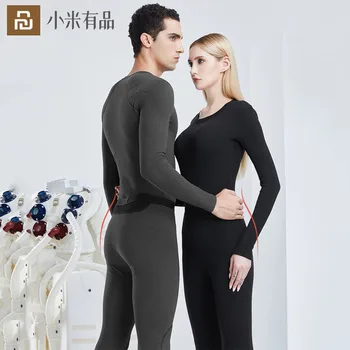 

2020 Youpin SUPIELD Antistatic Winter Warm Thermal Underwear Set Men Women Infrared Fiber Heating Moisture Wicking Clothing Suit