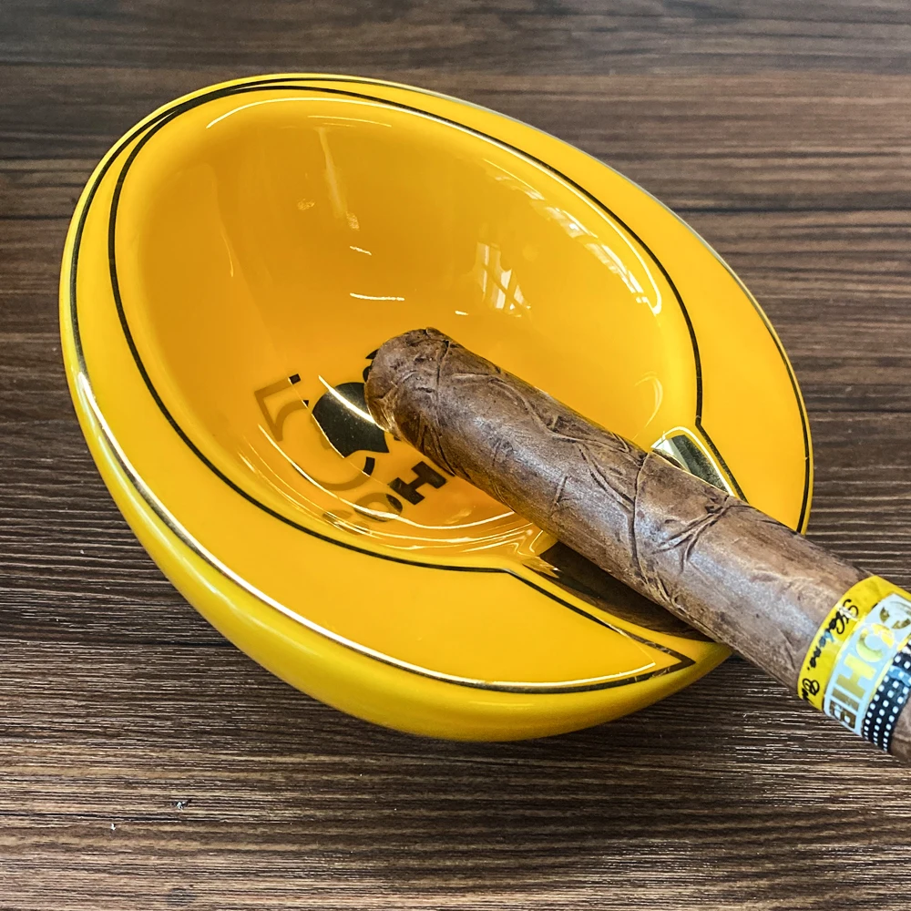 

COHIBA Cigar Gadgets Home Cigar Ashtray Portable Ceramic 1 Cigars Ash Tray Tobacco Cigarette Ashtrays Holder