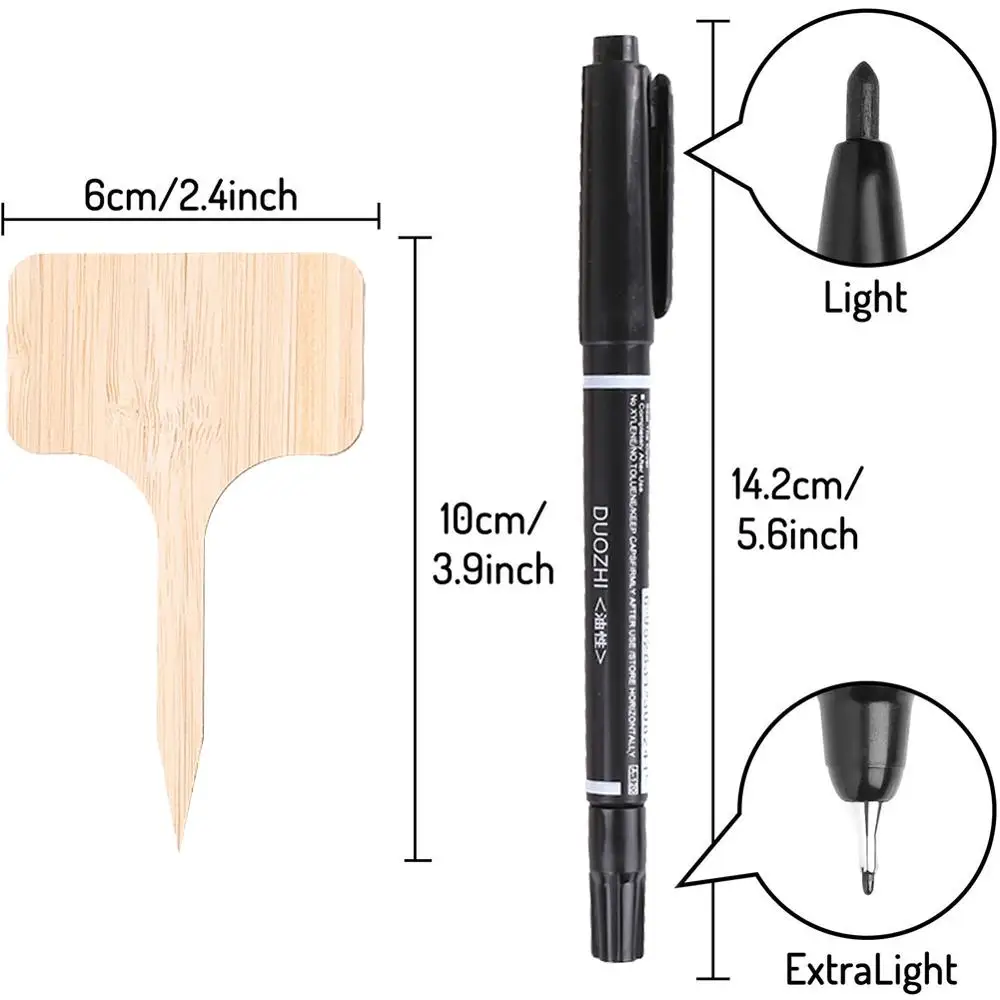 100pcs Bamboo Plant Labels With 2 Pen Eco-Friendly Wooden Plant Sign Tags Garden Markers Garden Signs Plant Labels Flowers Tools 100pcs Bamboo Plant Labels With 2 Pen Eco-Friendly Wooden Plant Sign Tags Garden Markers Garden Signs Plant Labels Flowers Tools