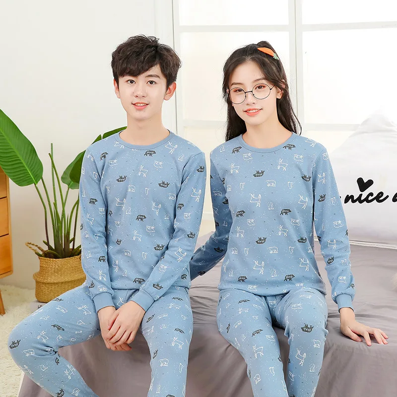 Baby Boys Clothes Teenage Girls Pajamas Sets Children Long Sleeved Cotton Autumn Pajamas for Teens Pyjamas Children Homewear Sleepwear & Robes hot Sleepwear & Robes