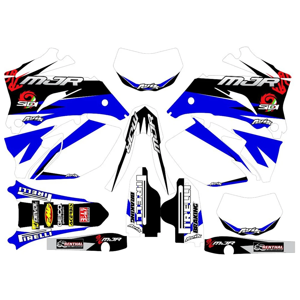 

Full Graphics Decals Stickers Custom Number Name 3M Bright Stickers Waterproof For YAMAHA WR250F 2007-2014 450F 2007-2011