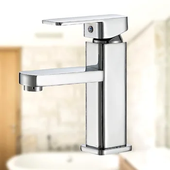 

1pc Durable Water Tap Single Holder Single Hole Faucet Stainless Steel Faucet for Bathroom Home