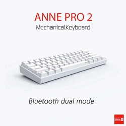 Anne pro 2 pro2 60% 61 teclas nkro bluetooth 5.0 tipo c rgb teclado de jogo mecânico interruptor de cereja gateron interruptor kailh