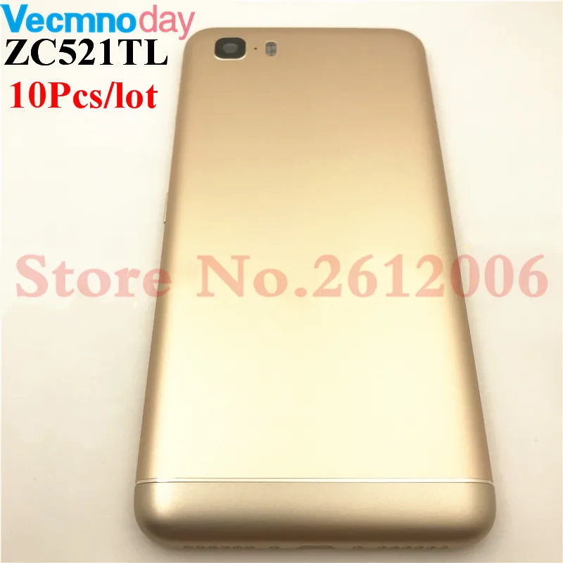 10 шт./лот,, новинка, для Asus zenfone 3s max ZC521TL X00GD, крышка батареи, задняя крышка, с кнопками питания+ объектив камеры