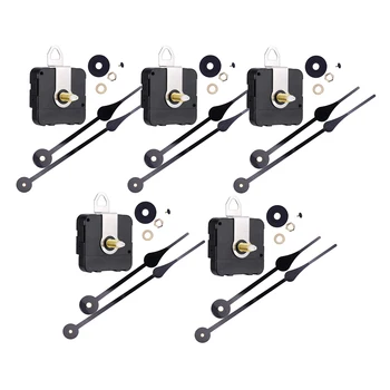 

5x Battery Operated quartz Clock Movement Mechanism Parts with Hands Replace