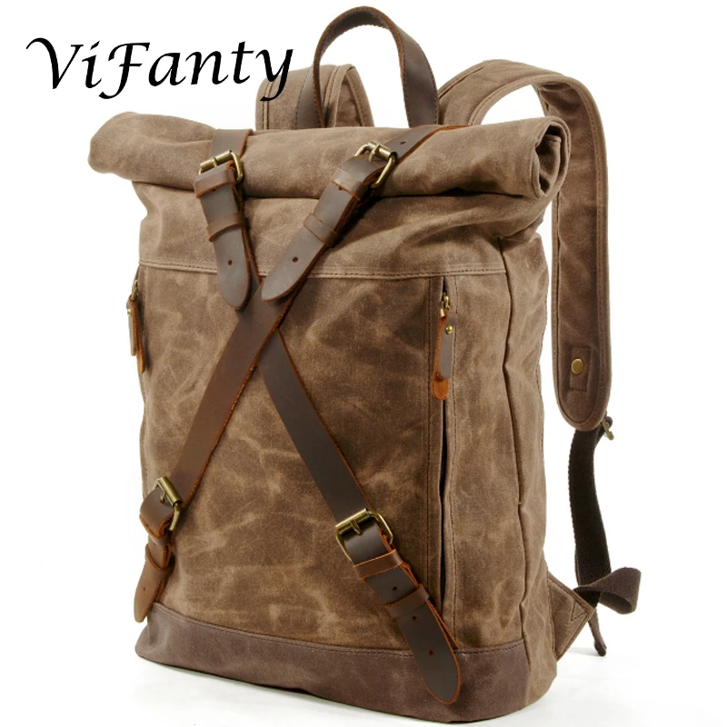 waxed canvas rucksack