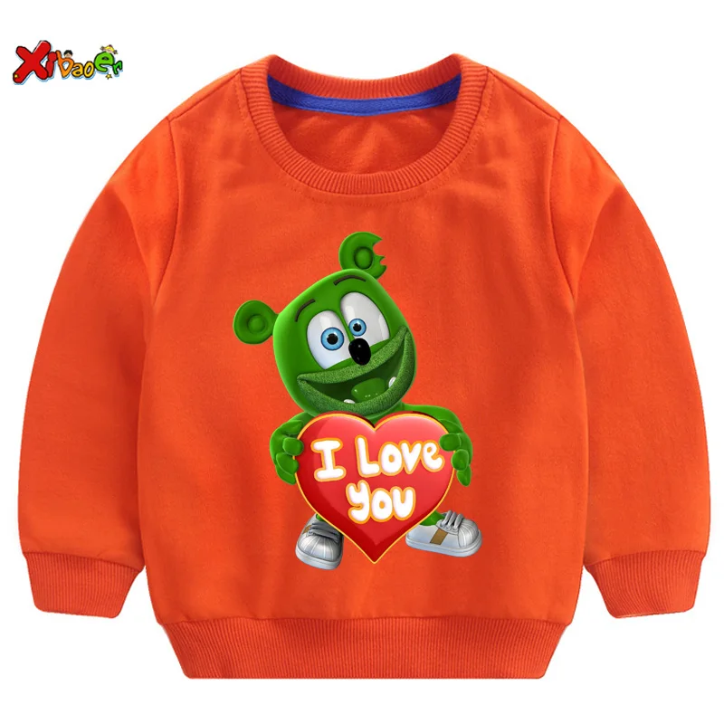 Gummy Bear kids hoodies sweatshirts I LOVE YOU t shirt Fashion Personality Casual T Shirt children boys girls T-shirt sweatshirt - 3