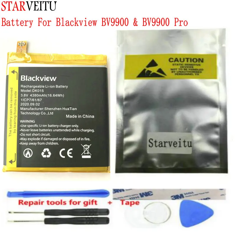 STARVEITU Battery for Blackview BV9900 Pro 4380mAh Bateria 5.84&quotPhone Replacement DK015 Li-ion Batteries | Мобильные телефоны и