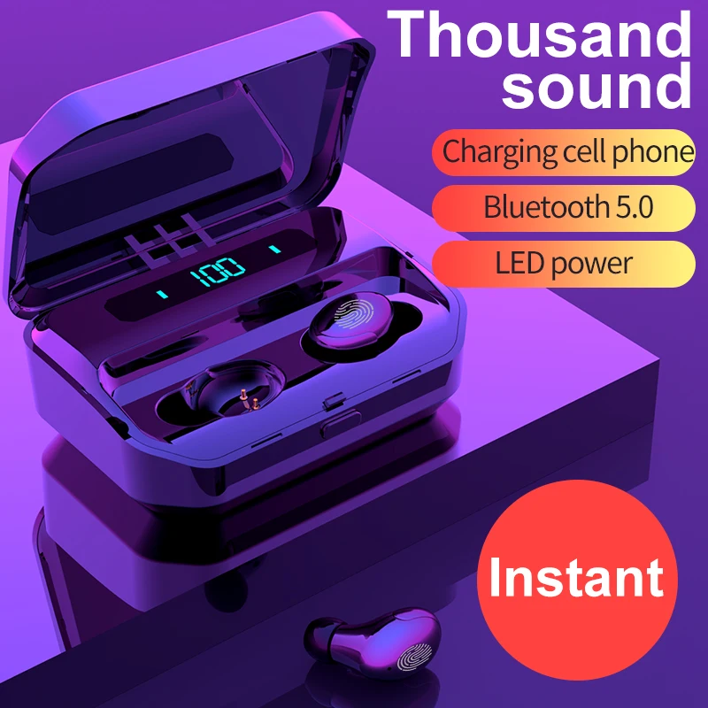 

Bluetooth Earphone Wireless Earbuds with Charging Box Wireless Headphones In-Ear Sport Headset Gaming Earphone for Smart Phone