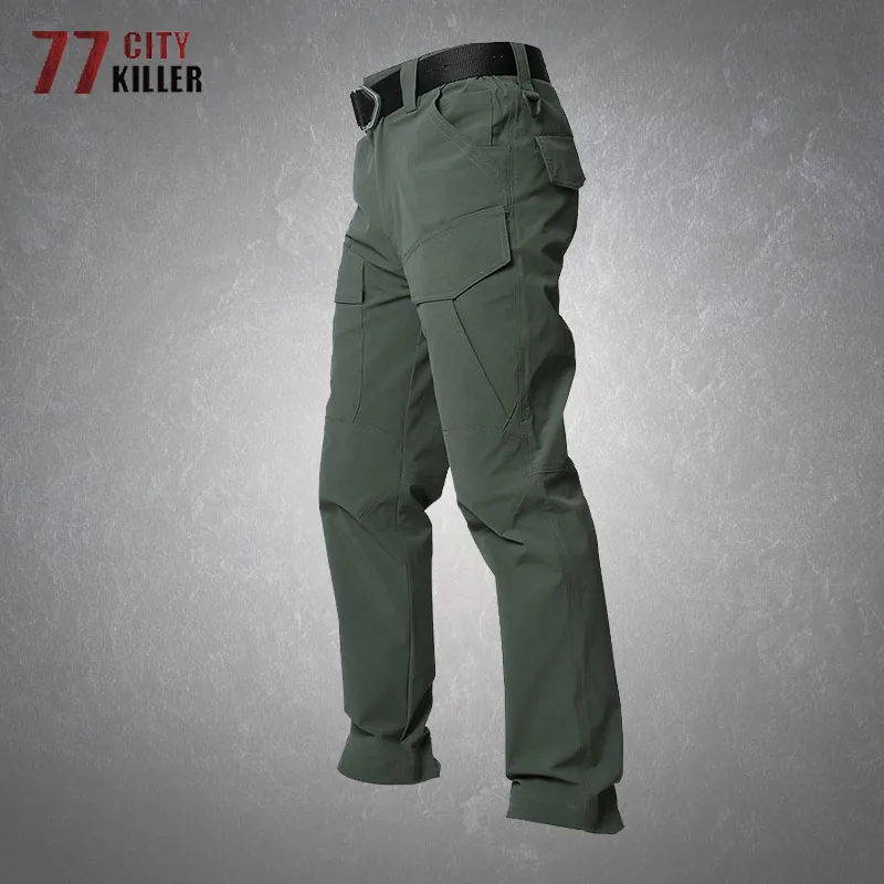 

Tactical Cargo Pants Men Summer Thin Quick Dry Multi-pocket Trousers Male Outdoor Commuter Training Casual Military Pants Mens