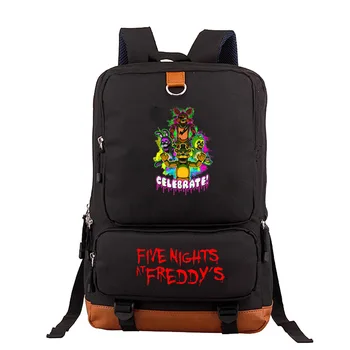

Game Five Nights At Freddy's Freddy Foxy FNAF Backpack Students Bookbag School Bag Laptop Shoulders Bag Men Rucksack Travel Bags