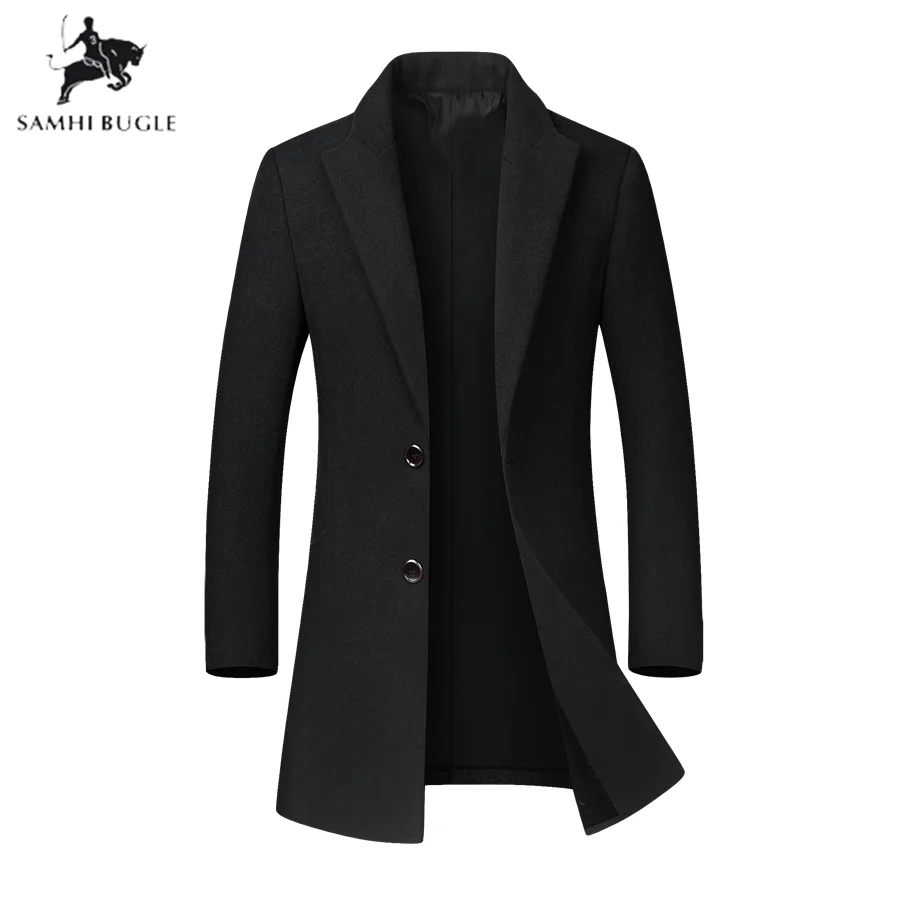 Winter Wool Jacket Men s High quality Wool Coat Casual Slim Lapel Wool Coat Men s 2