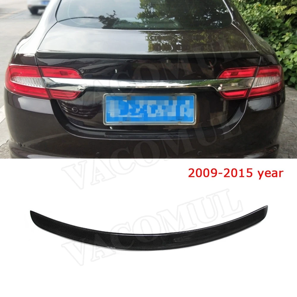 Carbon Fiber Rear Spoiler for Jaguar XF Sedan 4-Door 2009- Boot Trunk Trim Sticker Wings Car Styling - Цвет: 2009-2015 year