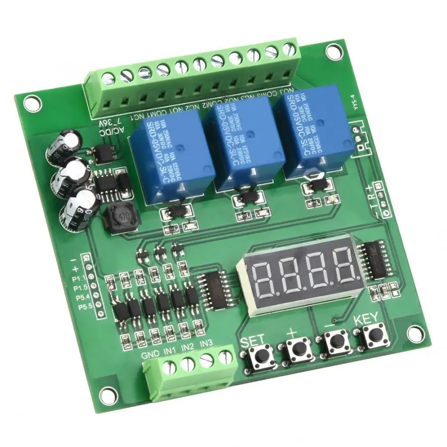 YYS-4 3-канальный блок питания с программируемый реле Управление модуль, триггер задержки/таймер/самоблокировки/выключатель блокировки релейных платов