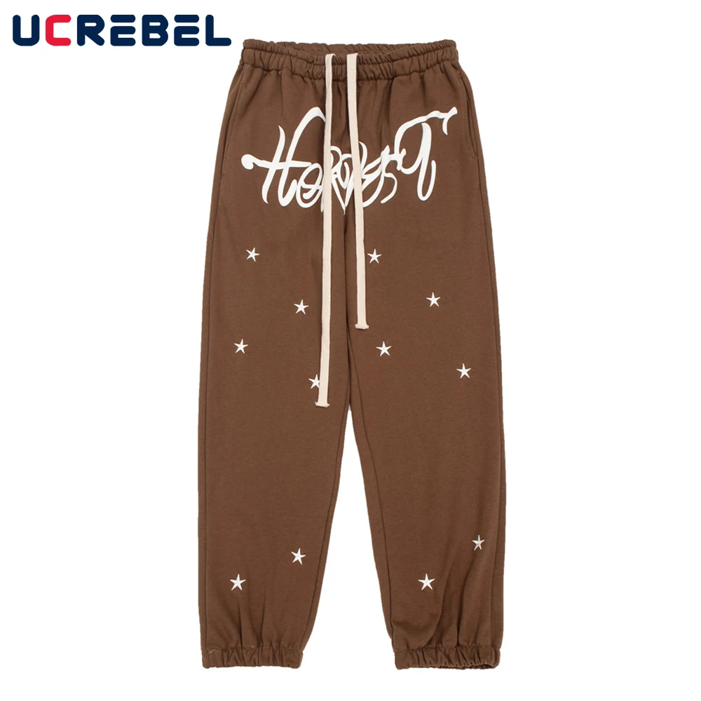 Pantalones chándal con de letras para hombre, de calle masculina, de cintura elástica, e informales - AliExpress Ropa de hombre