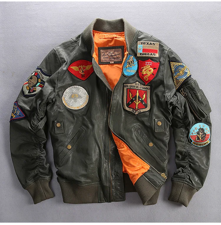 Мужская летная куртка militaly G1, куртка из натуральной кожи, мужская куртка-бомбер из овечьей кожи, мужская бейсбольная куртка 6XL