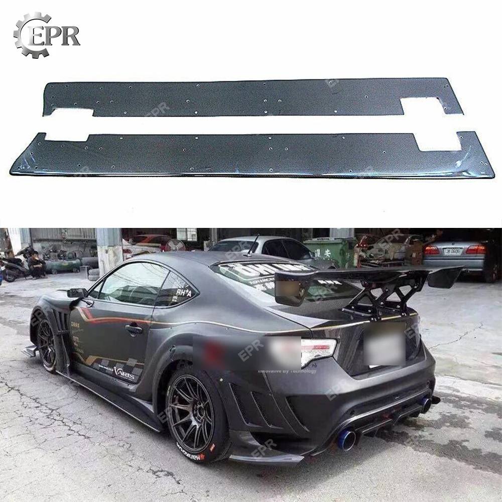 

FRP Side Skrit Add Trim For FT86 Varis Wide Body Glass/Carbon Fiber Side Skirt underboard Body Kit Tuning For FT86 Racing