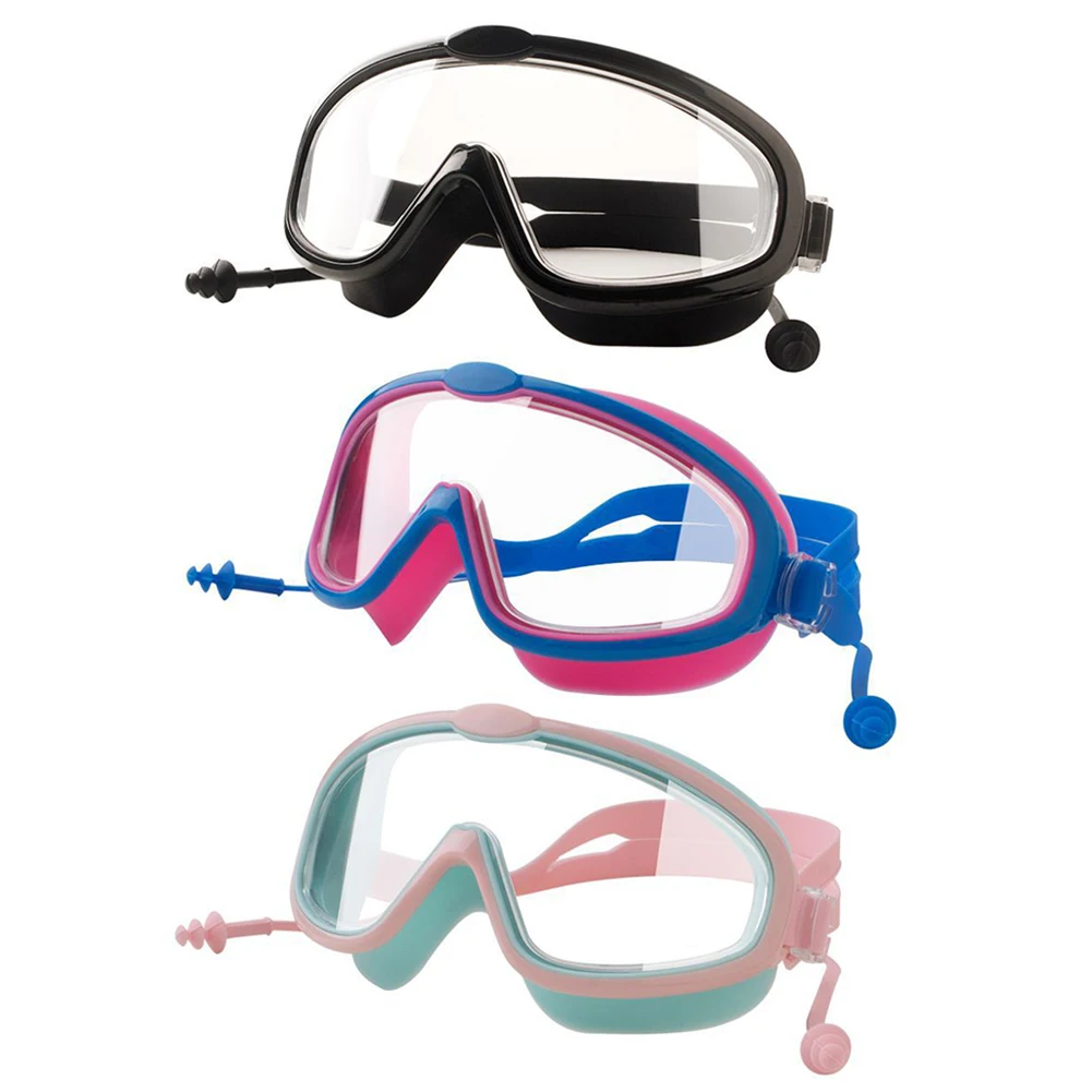 Adjustable Swimming Glasses Swim Goggles Waterproof Anti-Fog UV with Ear Plugs 