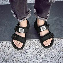 Модные мужские пляжные сандалии; красивые летние сандалии-гладиаторы; Мужская Уличная обувь в римском стиле; мужская повседневная обувь; Вьетнамки; шлепанцы на плоской подошве; May28