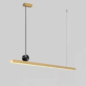 

geometric strip LED pendant lights Nordic postmodern contracted restaurant bar droplight