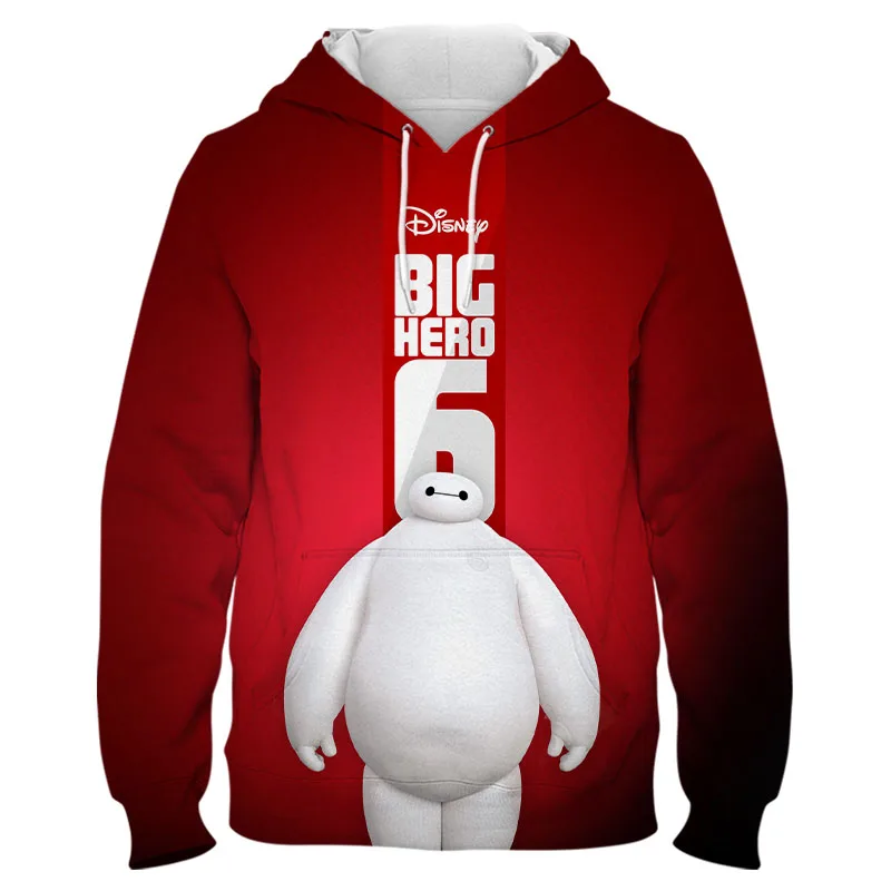 Толстовка с капюшоном Big Hero 6 Hiro Baymax для мужчин и женщин детский пуловер 3D принтом