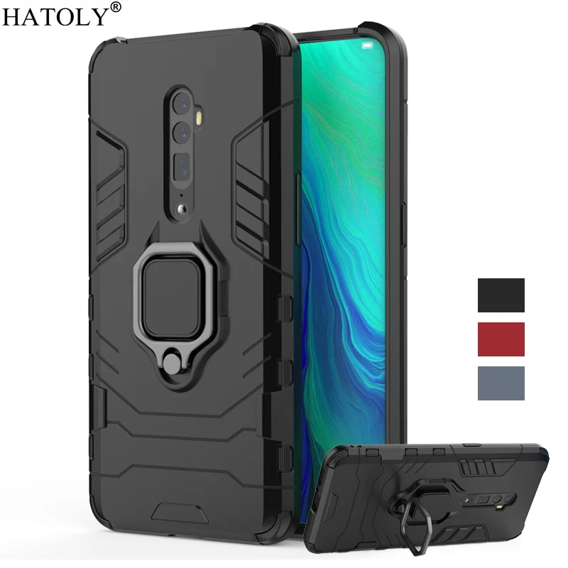 Cover Oppo Reno 10X Zoom Custodia Armatura Antiurto Supporto Magnetico Per Anello Supporto Per Telefono Copertura Paraurti Per Oppo Reno 10X Zoom