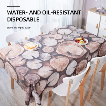 

Creative 3D Waterproof Table Cloth Dining Table Accessories Soft Smooth PVC Tablecloth Livingroom Decoration Table Cover