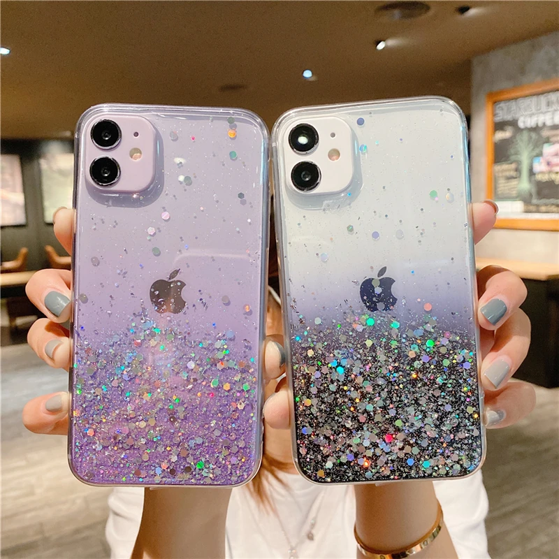 iphone 13 pro max wallet case Lovebay Clear Glitter Case For iPhone 13 12 Pro Max 11 Pro Max XS Max XR X 7 8 Plus 12 Mini SE 2020 Cute Fashion Soft TPU Fundas case for iphone 13 pro max