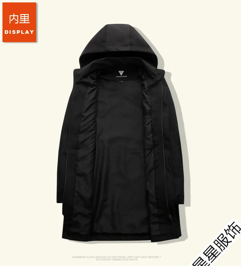 Размер плюс 10XL 8XL 6XL 5XL Тренч для мужчин шляпа съемный осенний мужской Повседневный Средний длинный бренд пальто