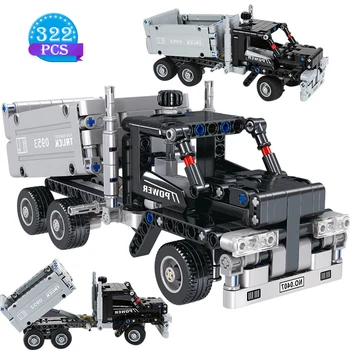 

322pcs New Technic Creative Truck Simulation Model Building Block City Heavy Dump Truck Assembly Brick Boy Toy Birthday Gift