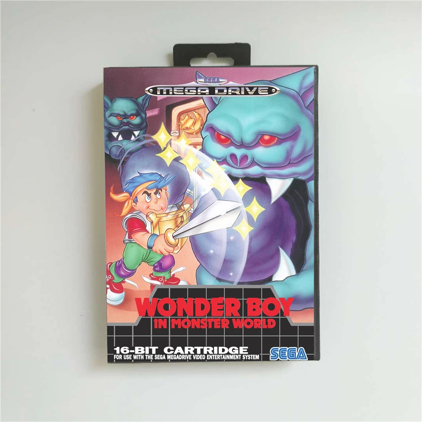 Чехол Wonder Boy in Monster World евро с коробкой 16 битная игровая карта MD для игровой консоли