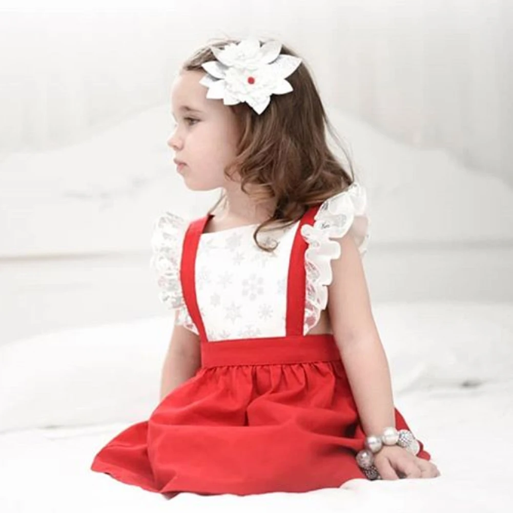 

0-5Years Christmas Toddler Kids Baby Girl Red Dress Sequins Ruffles Princess Tutu Party Dress Sleeveless Xmas Girl Costumes