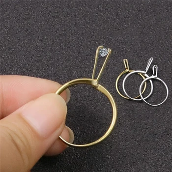 

Gold & Silver Display Ring Jewellery Bead Gemstone Holder Jewellery Spring Prong Claw Tweezer Ring Crafting Pickup Tool