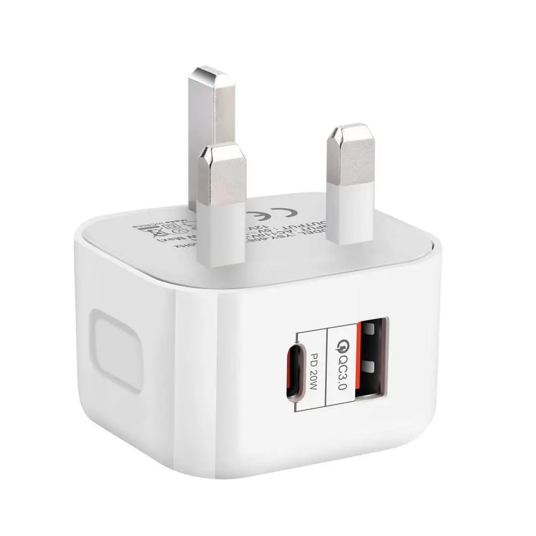European Version Pd Charger 20 W Quick Charge Head Type C + Usb