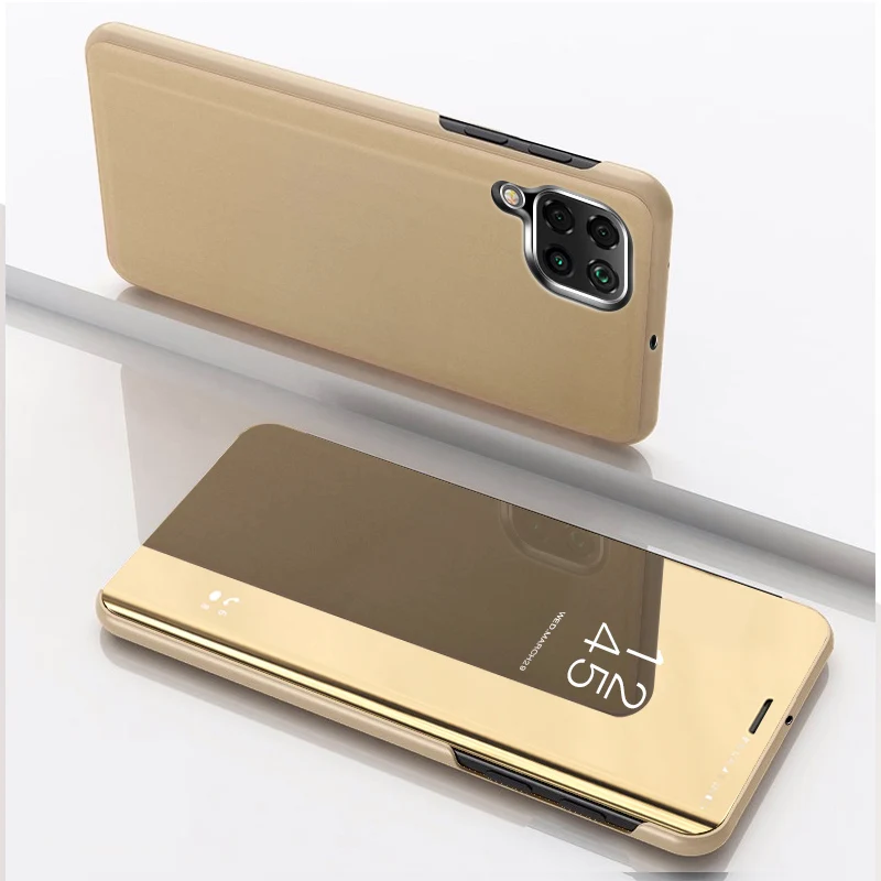 Phone case Smart mirror flip case Samsung A12 Case Flip Mirror Stand Phone Case Samsung Galaxy A12 Luxury Protective 6.5 inch
