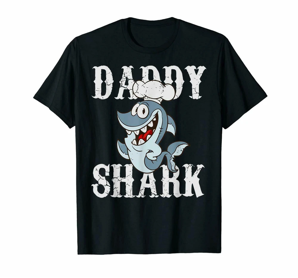 Happy Chef Daddy Shark Doo Doo Doo Cute Black T Shirt For Father S Day 