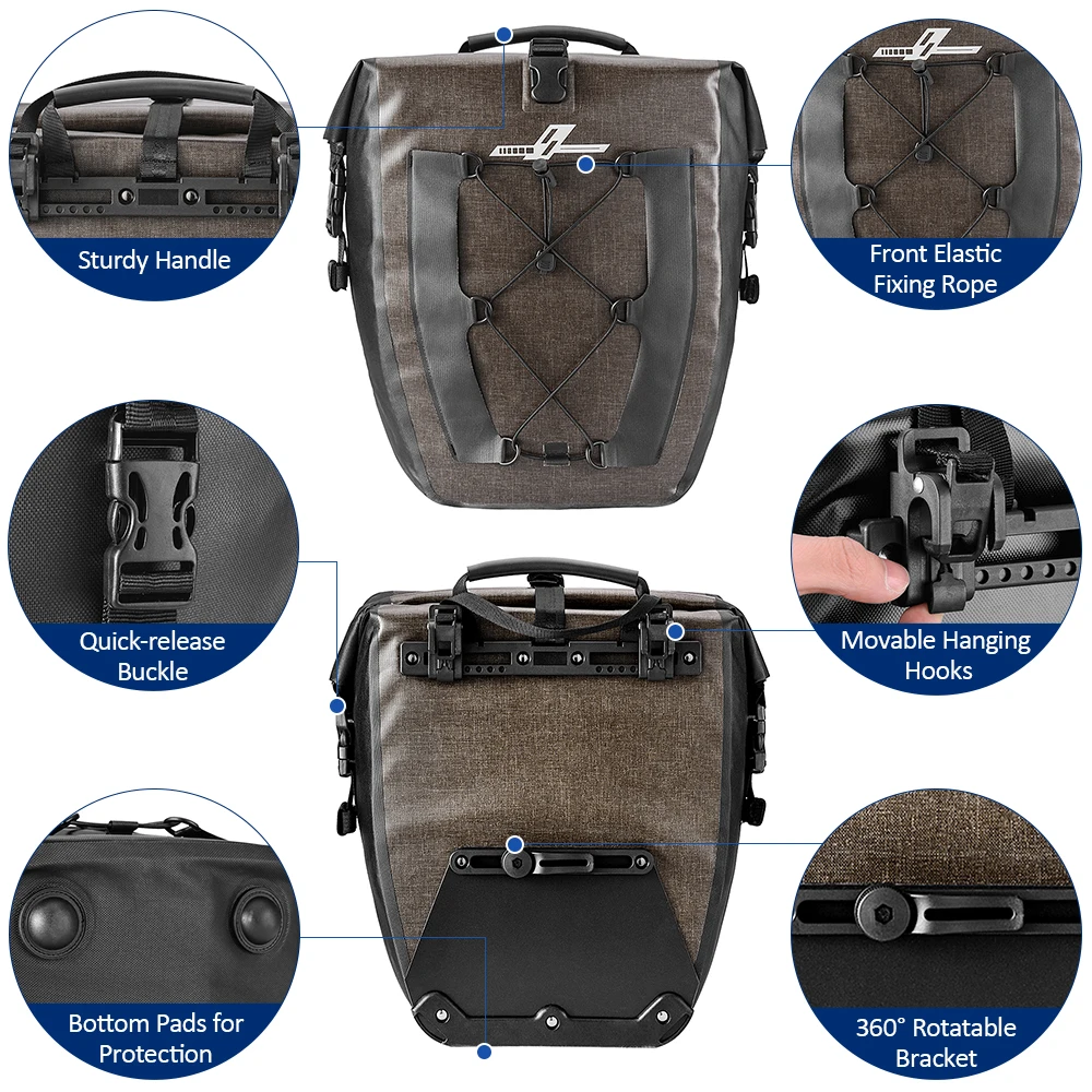 Bicicleta Traseiro Do Assento Rack Bag Pannier