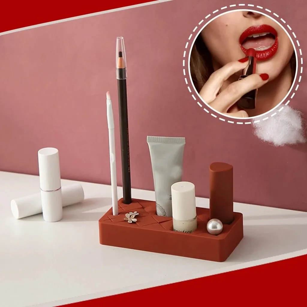 Silicone Desktop Makeup Organizer Storage Box Cosmetic Box Lipstick Display Stand Box Holder Display Stand make up organizer