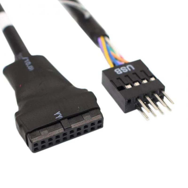 20Pin USB3.0 Женский до 9Pin USB2.0 Мужской адаптер материнской платы конвертер Кабель DQ Drop|