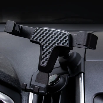 

For Ford Edge 2015-2019 Plastic Alloy Carbon Fiber Black Non-slip Mount Stand Cell Phone Holder Bracket Support