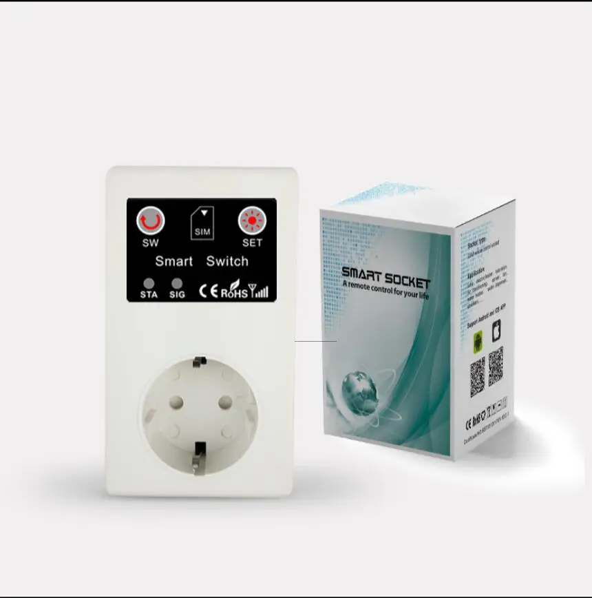 EU GSM Power Socket Remote Control Switch Relay Smart Intelligent Sockets Outlet 3000W SMS Call Android App Home Automation EU GSM Power Socket Remote Control Switch Relay Smart Intelligent Sockets Outlet 3000W SMS Call Android App Home Automation