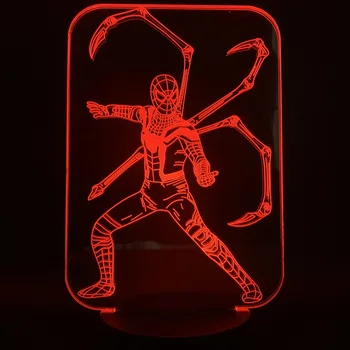 

3D Lamp Spiderman Light for Children Bedroom Touch Sensor Nightlights for Kids Gift Creative Led Night Light battery powered